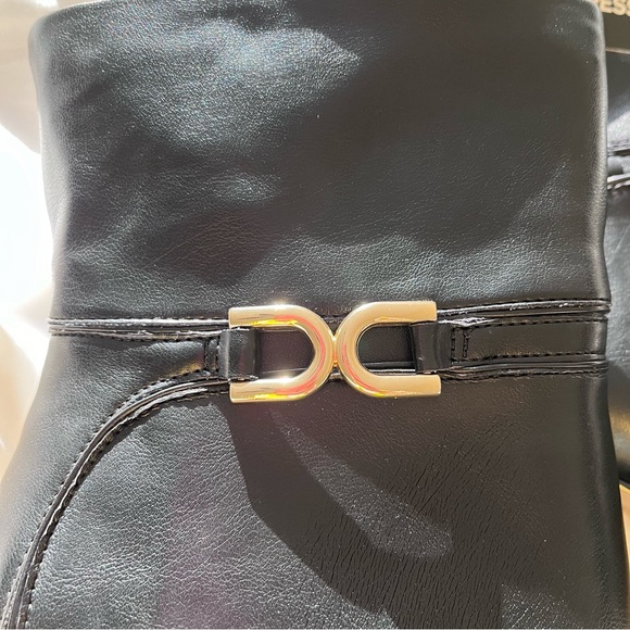 Express Black Leather Buckle Heeled Ankle Boots, size 10. New with Tags! - Picture 8 of 8